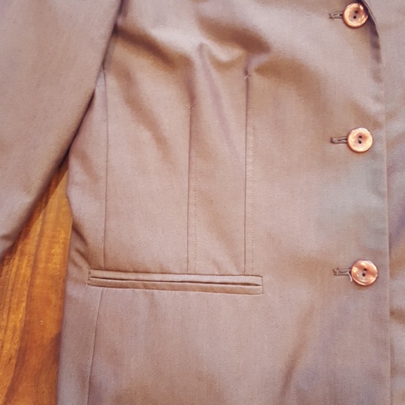 Vintage Norton McNaughton Suit Seperates Neutral Mocha Brown Color Petite 10 - Picture 5 of 8